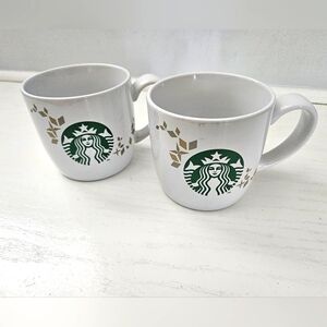 Starbucks Holiday Collection Coffee/Tea Mug‎ 2013 Limited Edition 14 oz set of 2